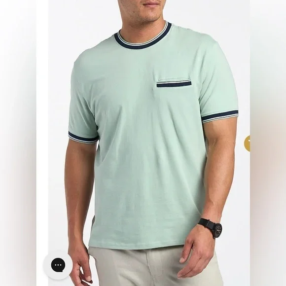 Ben Sherman Short-Sleeve Welt Pocket Ringer Tee size Medium - Picture 1 of 12